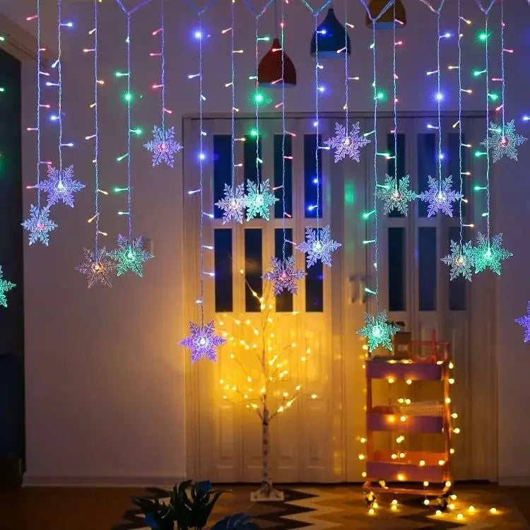 3.2M Snowflakes LED Curtain Lights
