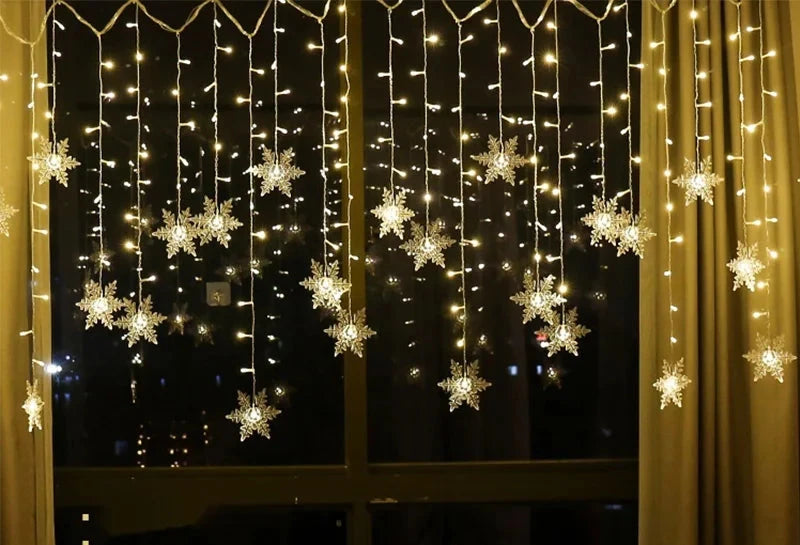 3.2M Snowflakes LED Curtain Lights
