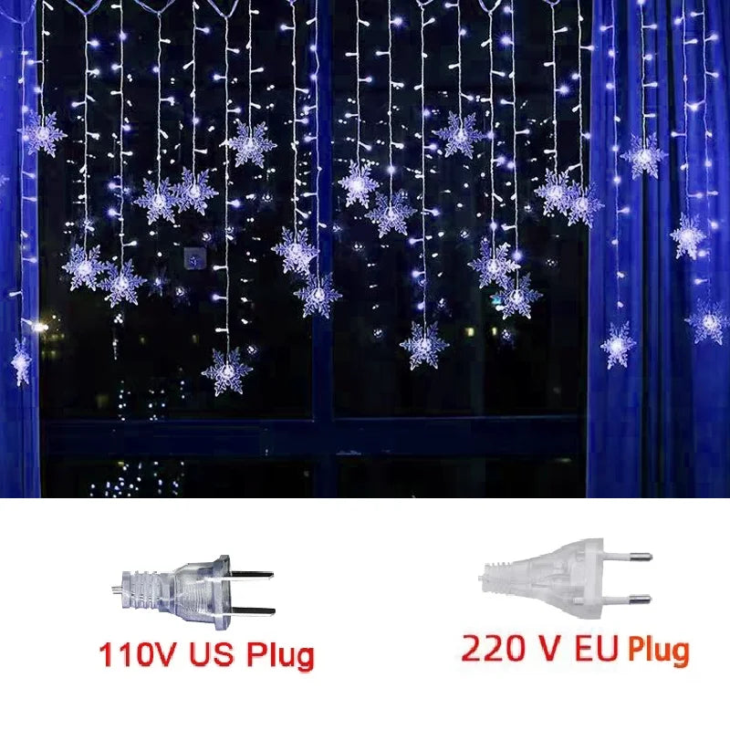 3.2M Snowflakes LED Curtain Lights